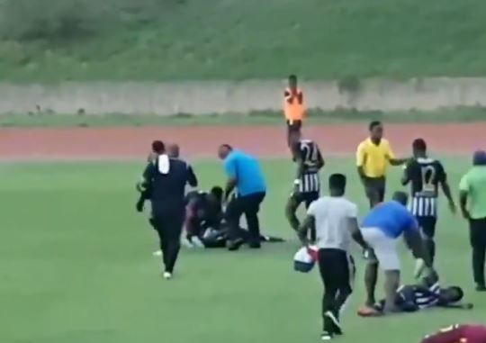 Grom udario fudbalere tokom utakmice