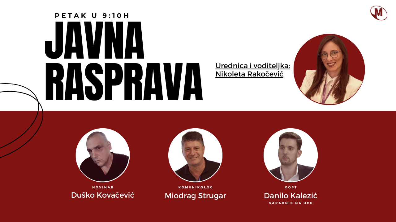Kalezić u današnjoj Javnoj raspravi