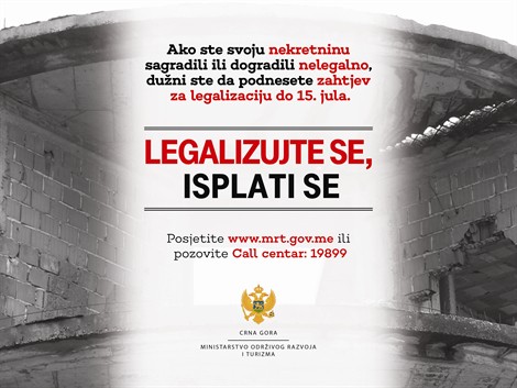Za postupak legalizacije podnijeta oko 51 hiljada zahtjeva