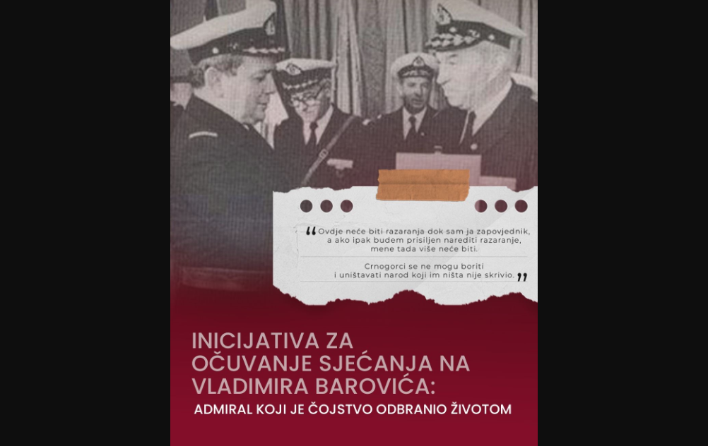 Mrnjačević: Odnosom prema inicijativi da jedna ulica dobije ime po admiralu Baroviću partije će pokazati da li zaista baštine antifašističke vrijednosti