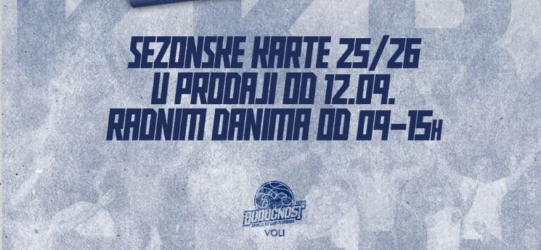 KK Budućnost Voli: Od sjutra prodaja sezonskih karata