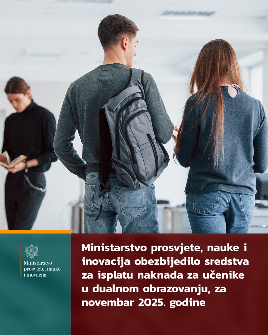 MPNI: Obezbijeđena sredstva za isplatu naknada za učenike u dualnom obrazovanju