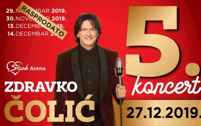 Čolić zakazao peti koncert u beogradskoj Areni