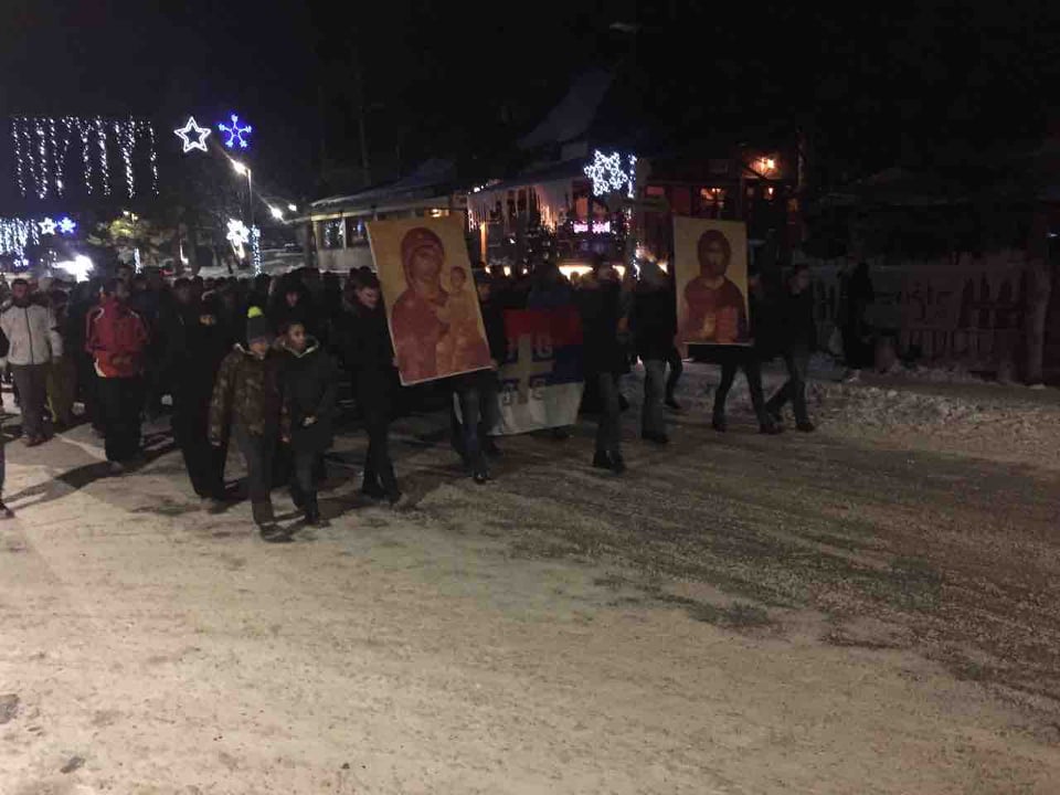 Žabljak: Pristalice SPC protestovale protiv donošenja Zakona o slobodi vjeroispovijesti