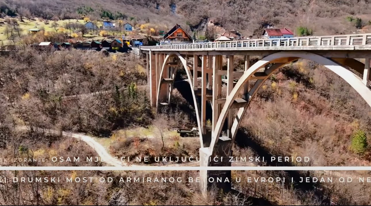 Uprava za saobraćaj objavila video snimak povodom rekonstrukcije mosta na Đurđevića Tari