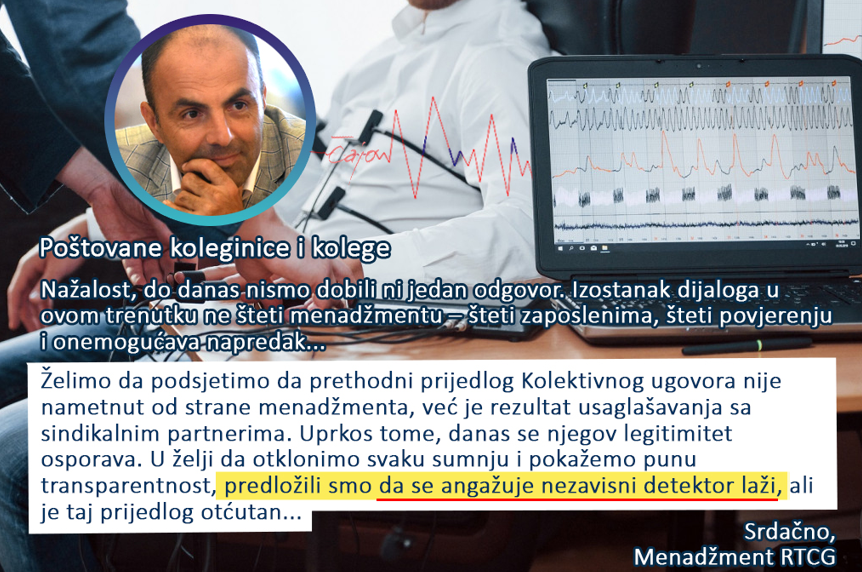 Hoće li RTCG postići mir prije presude: Traži se specijalan poligraf