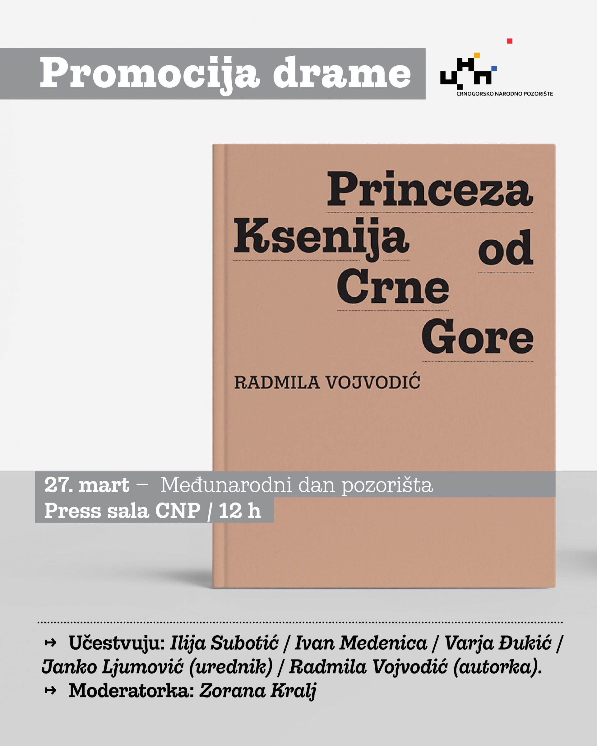 Princeza Ksenija od Crne Gore za Međunarodni dan pozorišta