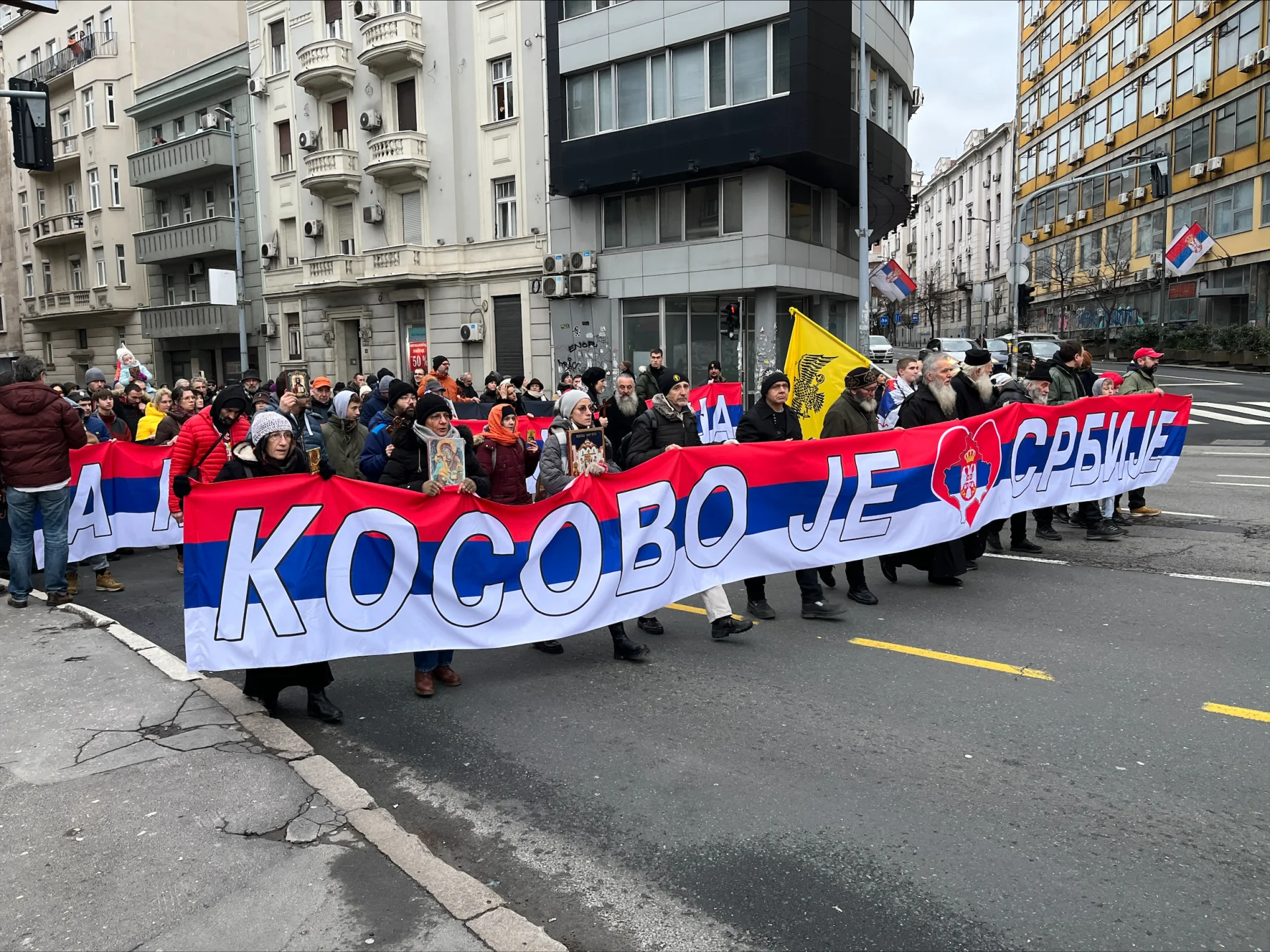 Završena litija podrške Kosovu u Beogradu